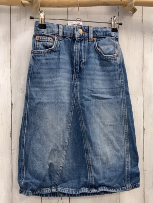 Zara  Rock Gr. 122  blau Jeans Bund verstellbar 