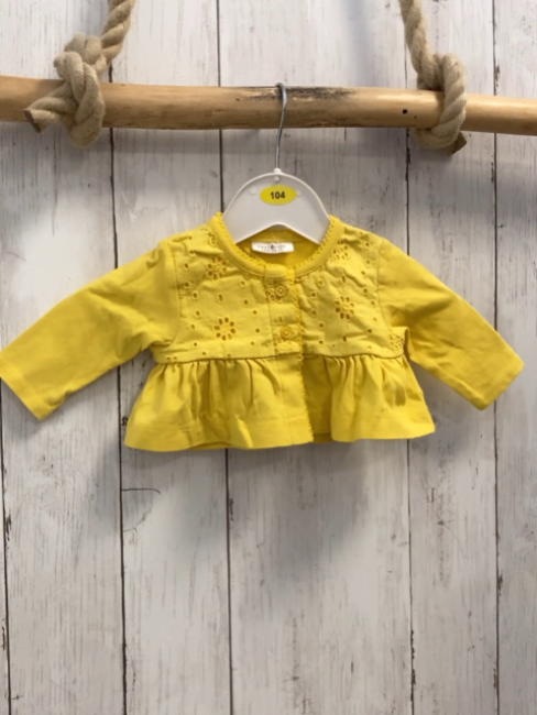 Next  Sweatjacke Gr. 56  gelb mit Lochstickerei 