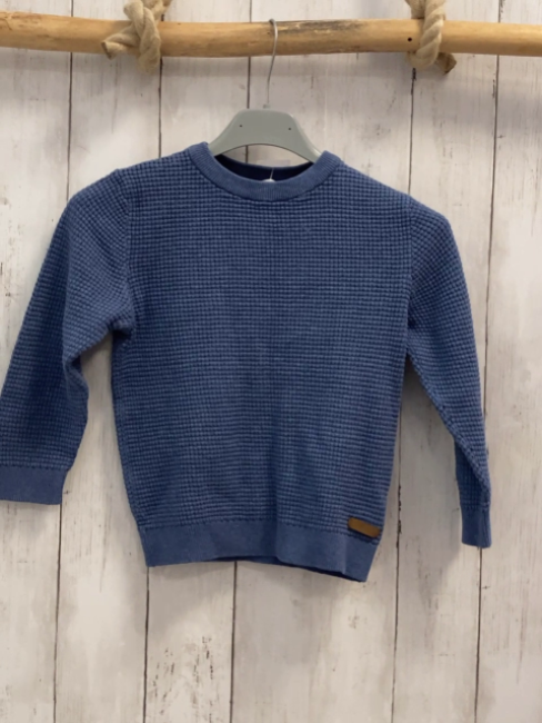 H&M  Pullover  Gr. 110  hellblau Struktur Strick 