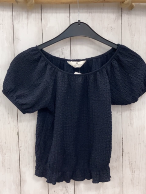 H&M Sommerbluse Gr. 134  blau Struktur