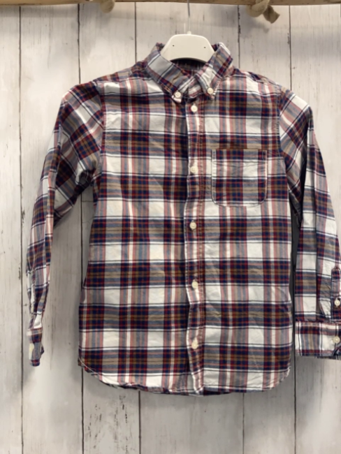 H&M  Hemd  Gr. 128  blau ocker rot weiß kariert 