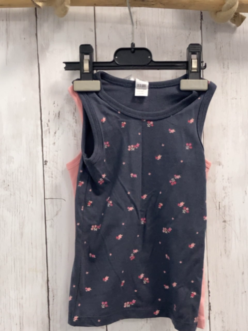 neu 2 P U-Hemden Gr. 86  grau Blumen + rosa NP 7,99 € red auf 6,99 € 