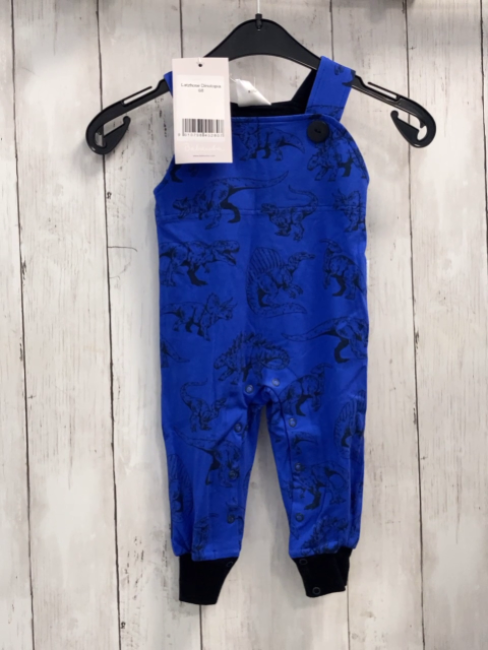 neu Babauba  Latzhose  Gr. 68  lila schwarze Dinos schwarzer Bund 