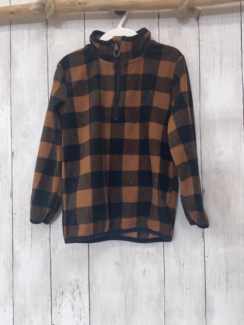  Pullover Gr. 110  braun schwarz kariert