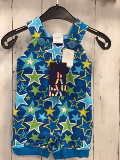 neu Babauba  Playsuit Gr. 68  blau bunte Sterne 