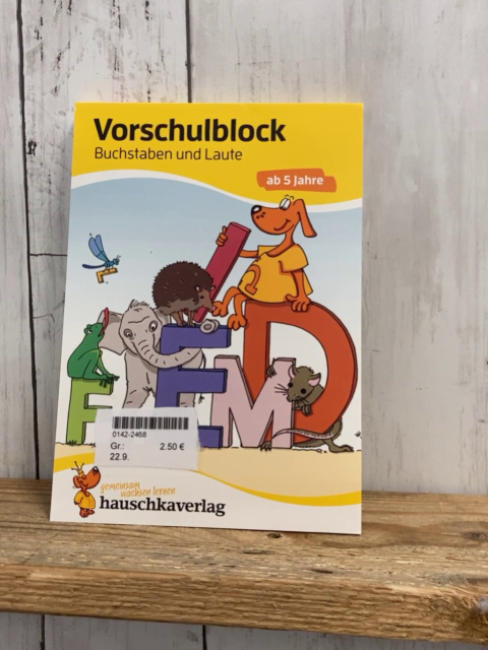   Kreativheft  Vorschulblock Buchstaben und Laute 
