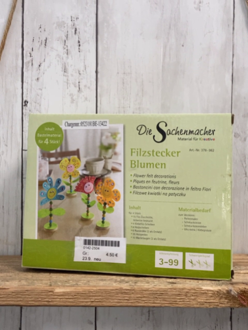neu Kreativspiel Filzstecker Blumen
