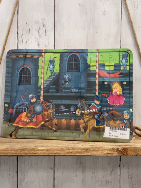 neu Holzpuzzle Ritterkampf 
