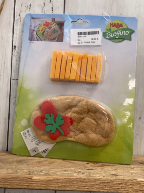Haba neu Kreativspielzeug Plüschschnitzel und Pommes 
