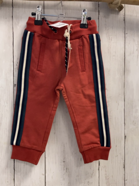neu Pebble St. Jogginghose Gr. 68  rost blau weißer Seitenstreifen
