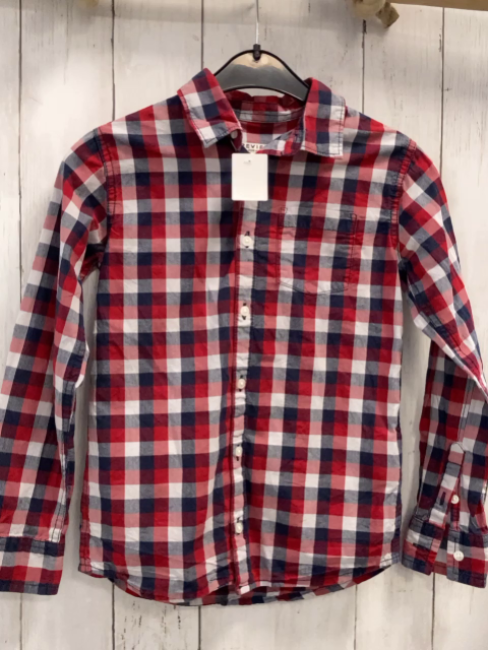 Review Hemd  Gr. 128  blau rot weiß kariert 