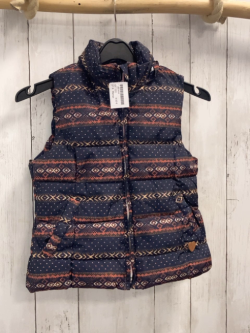 Mango Weste Gr. 122  blau rost beige Muster