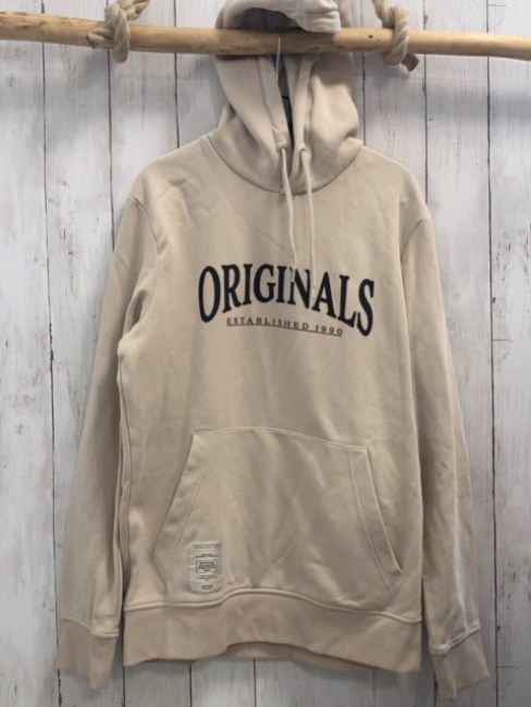Jack & Jones  Pullover  Gr. 158/164  beige Kapuze schwarze Schrift 
