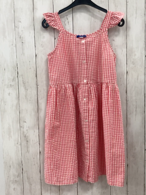 Okaidi  Kleid  Gr. 152  rot weiß Streifen Struktur 