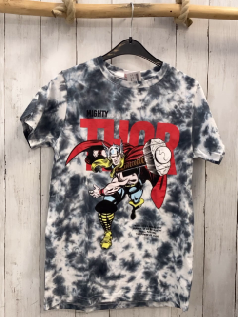 Marvel  T-Shirt  Gr. 146  weiß grau Marvelfigur rote Schrift 