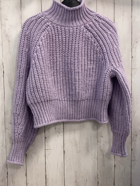 H&M  Pullover  Gr. 158/164  lavendel Strick Rippen 