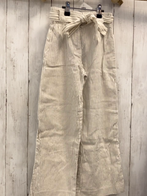 zara Hose Gr. 128  weiß graue Streifen 