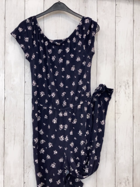   Jumpsuit Gr. 146/152  blau weiße Blumen 