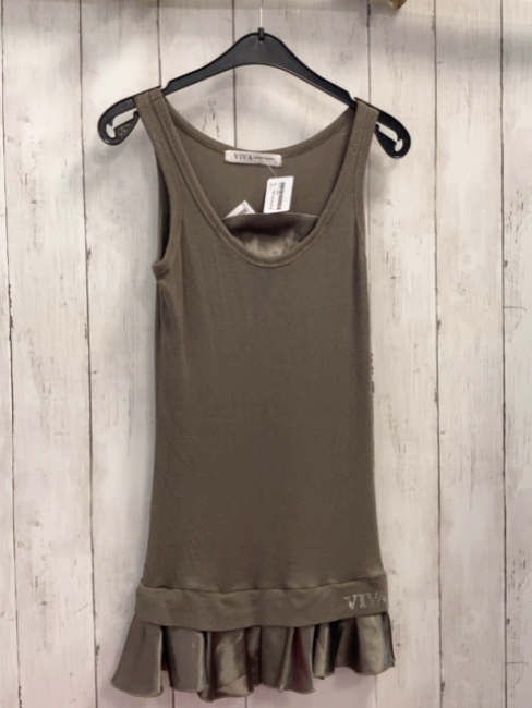   Longtop  Gr. 158/164  grau Rippen Rüschensaum 