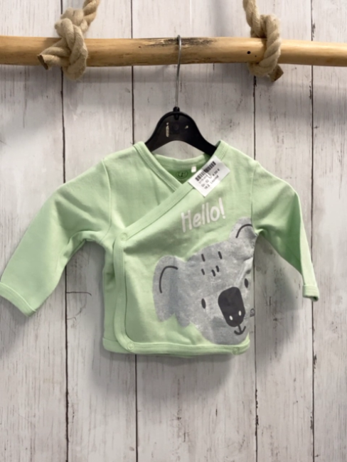 Liegelind  Langarmshirt  Gr. 62  mint Koalabär weiße Schrift 