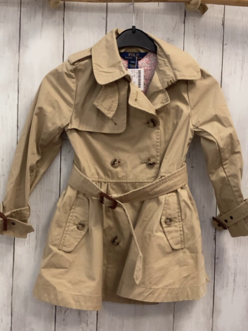 Ralph Lauren  Mantel  Gr. 104  beige mit Gürtel 
