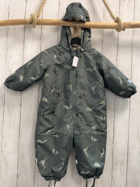 H&M  Winteroverall Gr. 86  kiwi Dinos Fleece + Teddyfutter 