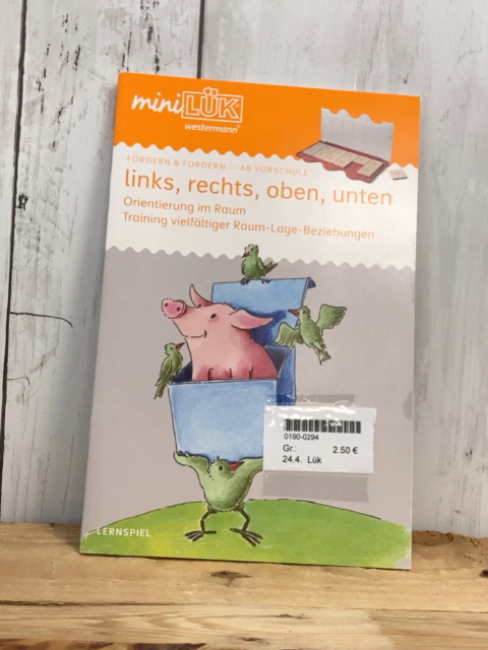 Lük  Minilük  Heft links, rechts, oben, unten 