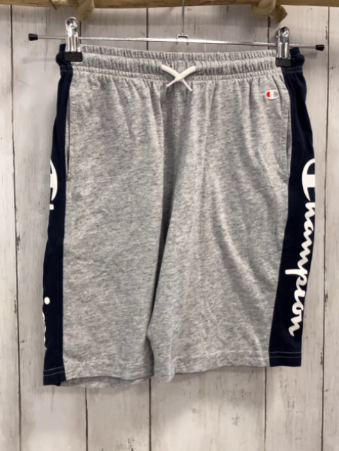 Champion Shorts Gr. 152  grau blau an der Seite weiße Schrift
