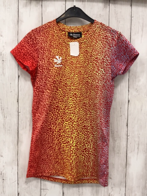 Reece Sportshirt Gr. 152  gelb lila rot Leoprint