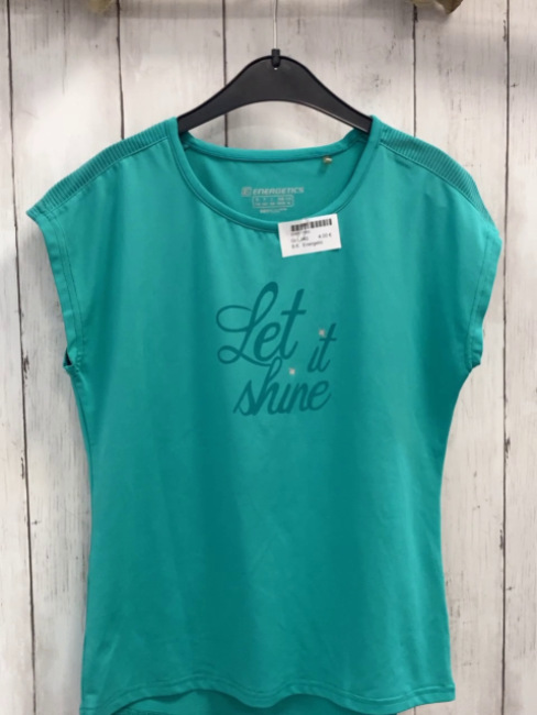 Energetic  Sportshirt  Gr. 140  türkis Schrift 