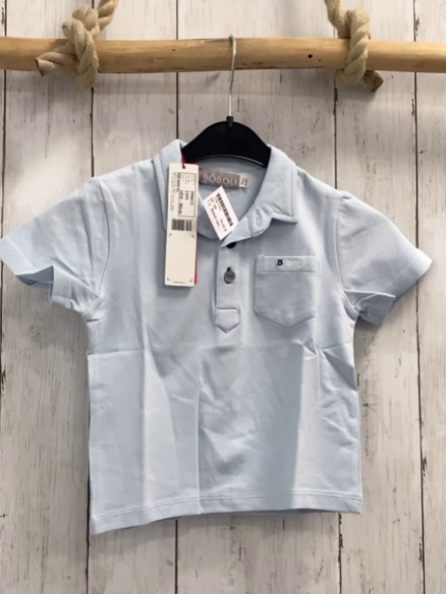 Boboli neu T-Shirt Gr. 80  hellblau Polokragen