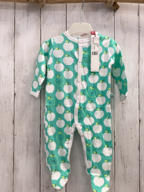 Boboli neu Strampler Gr. 62  türkis weiß Äpfel