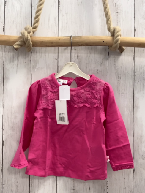 blue seven neu Langarmshirt Gr. 74  pink Spitze