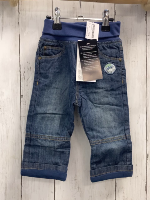 blue seven neu Hose Gr. 56  blau Jeans gefüttert Dinoaufnäher