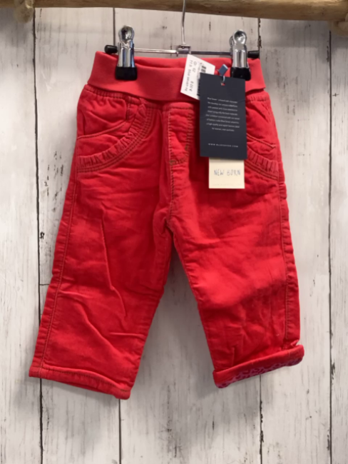 blue seven neu  Hose Gr. 62  rot Kord gefüttert innen pink rot 