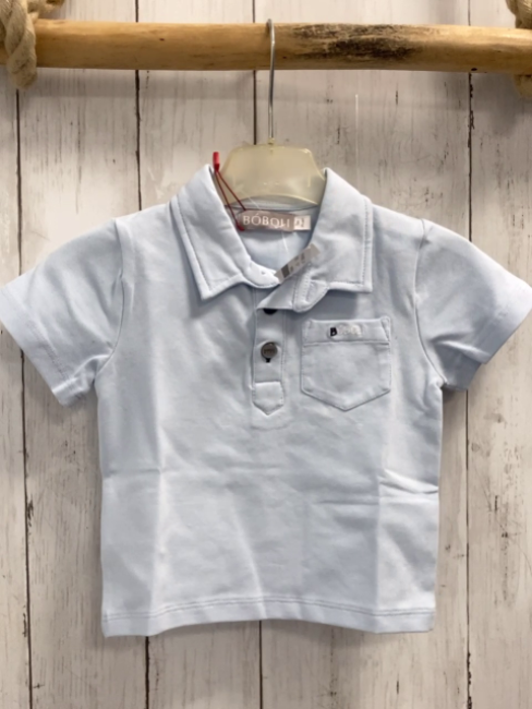 Boboli neu T-Shirt Gr. 74  hellblau Polokragen