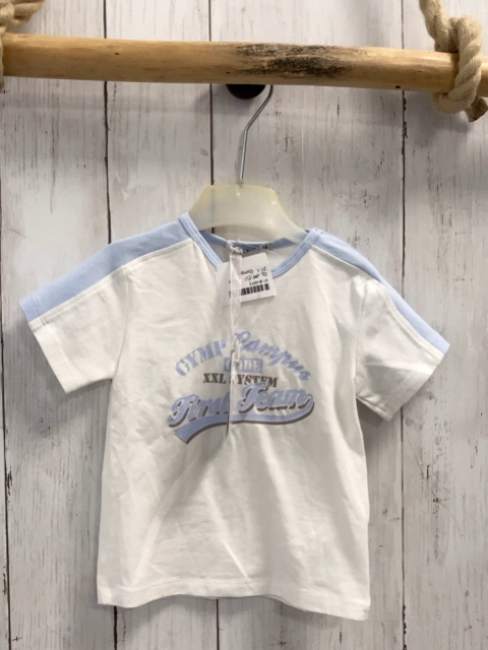 Gymp neu T-Shirt Gr. 80  weiß hellblau NP 15,95 €