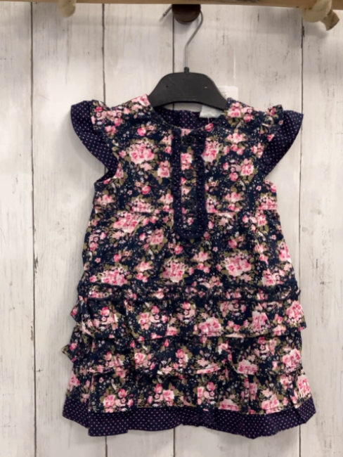 blue seven neu Kleid Gr. 74  blau Blumen Punkte Rüsschen