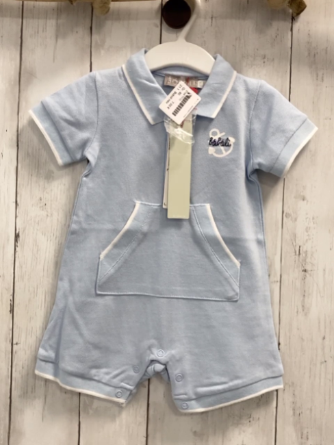 Boboli neu Playsuit Gr. 80  hellblau Polokragen