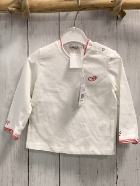 blue seven neu Langarmshirt Gr. 80  weiß rote Nähte NP 18,95 €