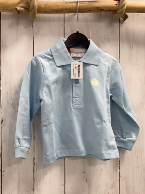 Boboli neu Langarmshirt Gr. 74  hellblau Polokragen