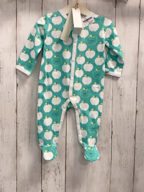 Boboli neu Strampler Gr. 56  türkis weiße Äpfel + Bund