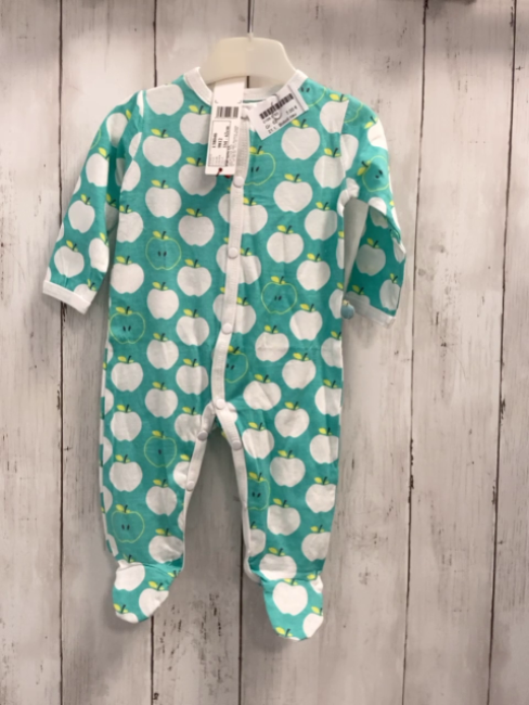 Boboli neu Strampler Gr. 62  türkis weiße Äpfel + Bund