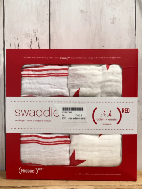 neu aden + anais 2tlg  Pucktücher weiß rote Sterne + weiß rote Streifen