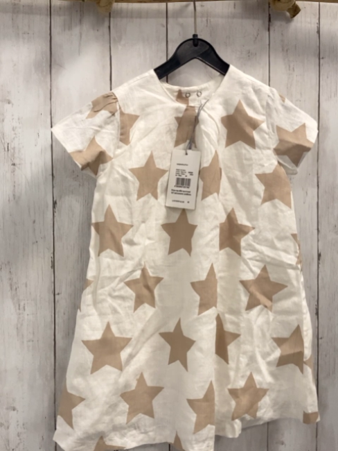 Bellybutton neu Kleid Gr. 98  weiß beige Sterne 100% Baumwolle NP 25,95€