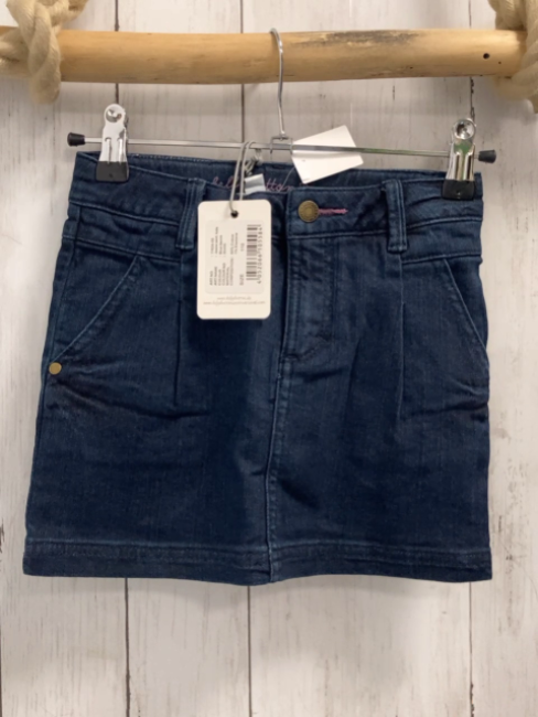 Bellybutton neu Rock Gr. 110  blau Jeans Bund verstellbar rosa Nähte 