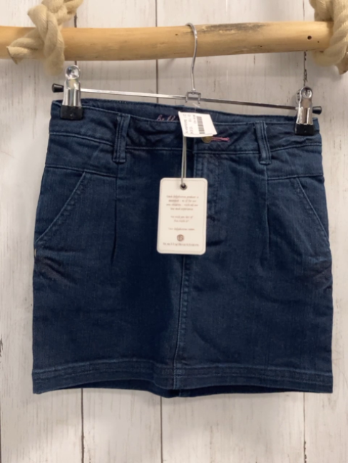 Bellybutton neu Rock Gr. 116  blau Jeans Bund verstellbar rosa Nähte 