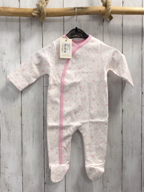 Bellybutton neu Schlafanzug Gr. 68  weiß rosa Sterne + Bund NP 29,90€