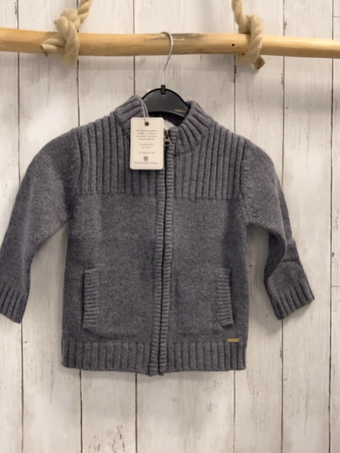 Bellybutton neu Strickjacke Gr. 98  grau 50% Schurwolle 