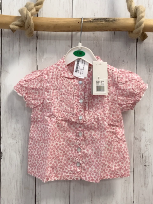 Blue seven neu Sommerbluse Gr. 62  weiß rosa Blumen